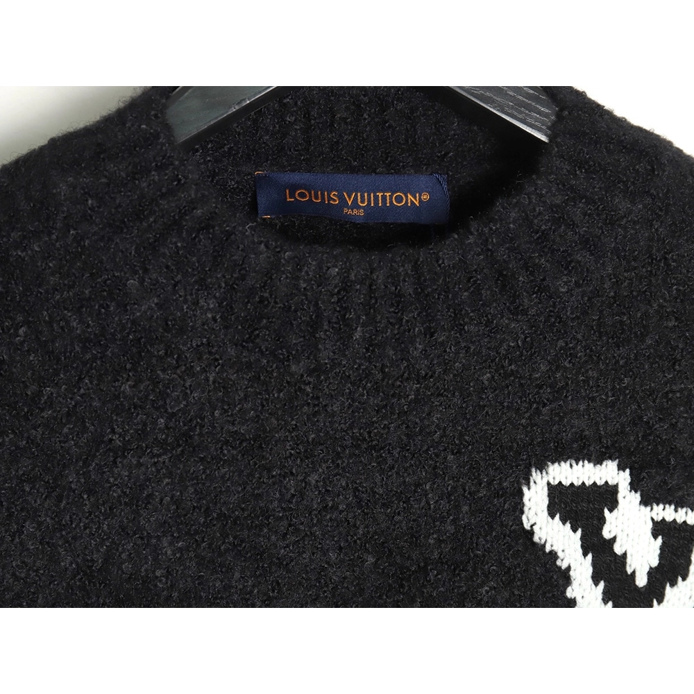 Louis Vuitton Logo Knit Crewneck Sweater TSK1,Cheap Replica Reps Louis Vuitton