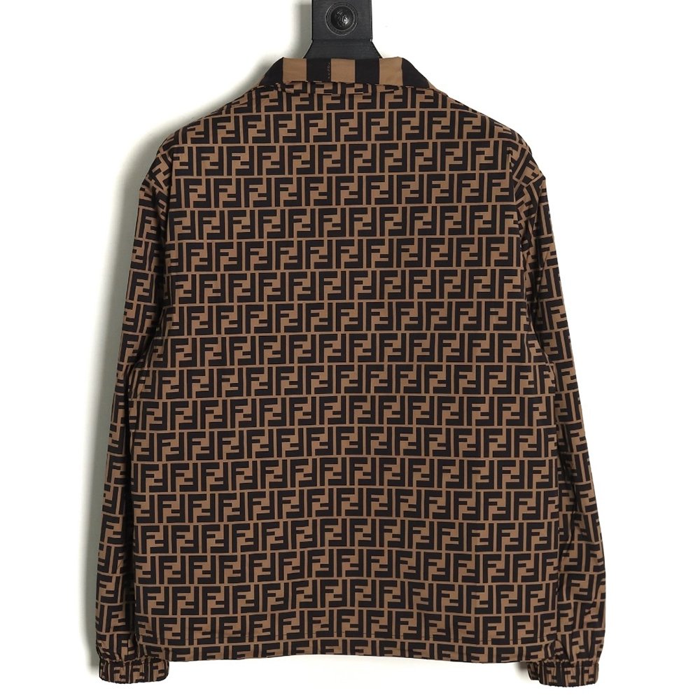 Fendi allover print reversible standup collar jacket TSK1 SXL,Cheap Replica Reps Fendi