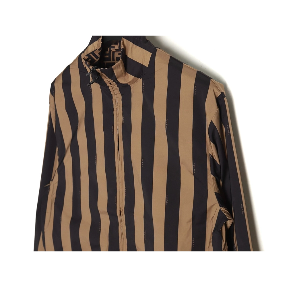 Fendi allover print reversible standup collar jacket TSK1 SXL,Cheap Replica Reps Fendi