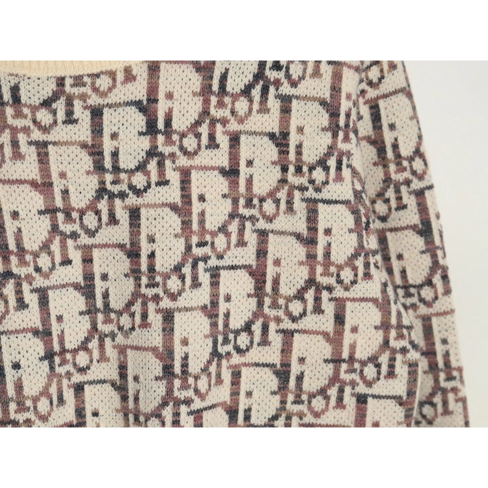 Dior monogram jacquard crew neck sweater,Cheap Replica Reps Dior