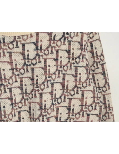 Dior monogram jacquard crew neck sweater,Cheap Replica Reps Dior