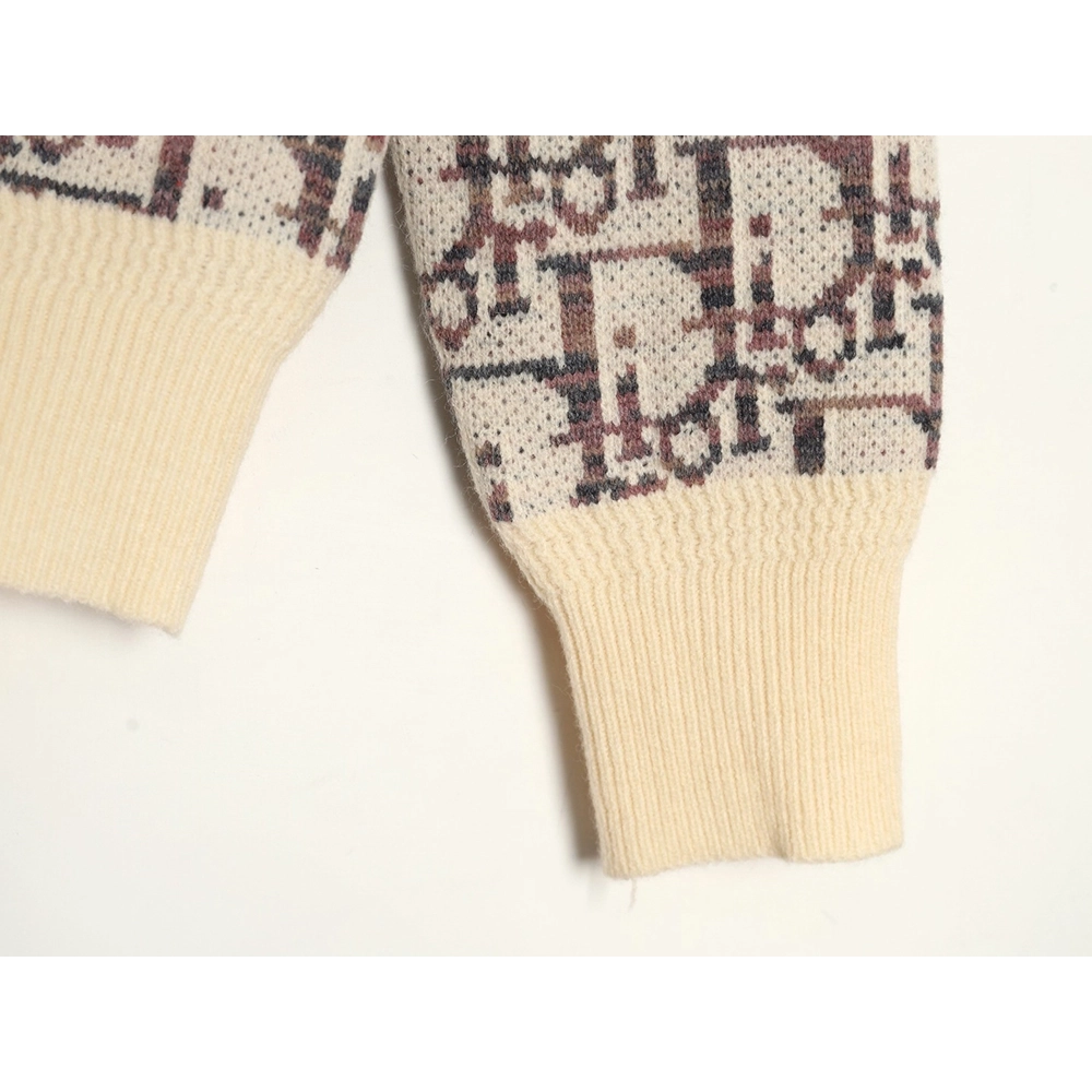 Dior monogram jacquard crew neck sweater,Cheap Replica Reps Dior
