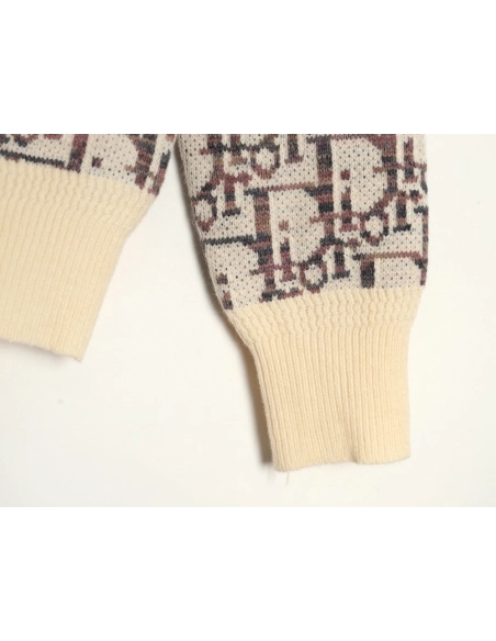 Dior monogram jacquard crew neck sweater,Cheap Replica Reps Dior