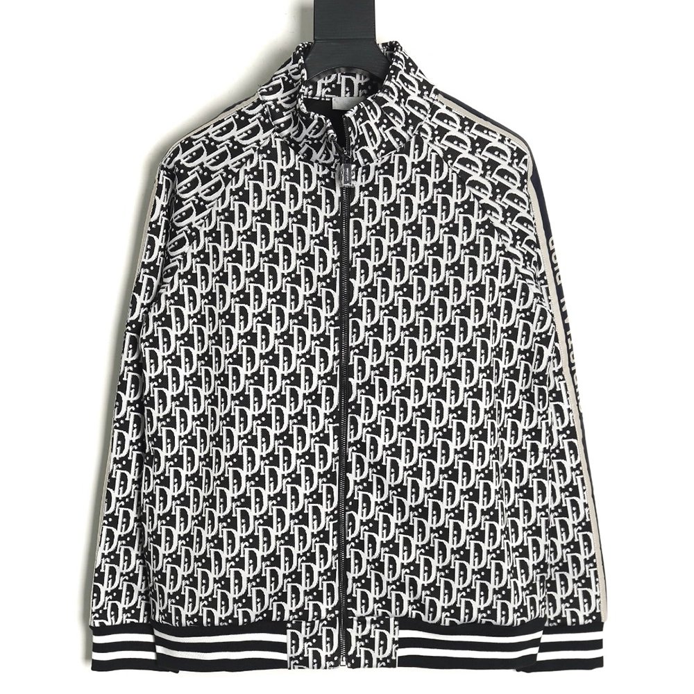 Dior allover jacquard side webbing jacket set (black),Cheap Replica Reps Dior