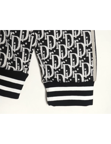 Dior allover jacquard side webbing jacket set (black),Cheap Replica Reps Dior