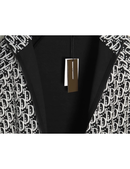 Dior allover jacquard side webbing jacket set (black),Cheap Replica Reps Dior