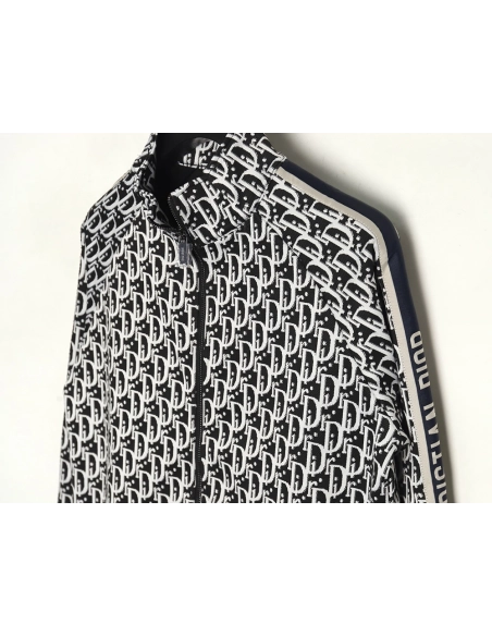 Dior allover jacquard side webbing jacket set (black),Cheap Replica Reps Dior