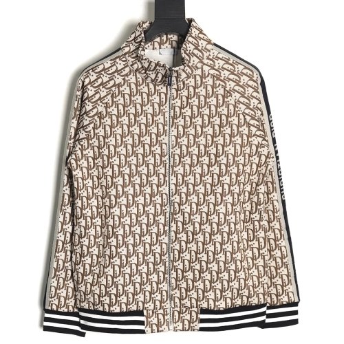 Dior allover jacquard side webbing jacket set (beige),Cheap Replica Reps Dior