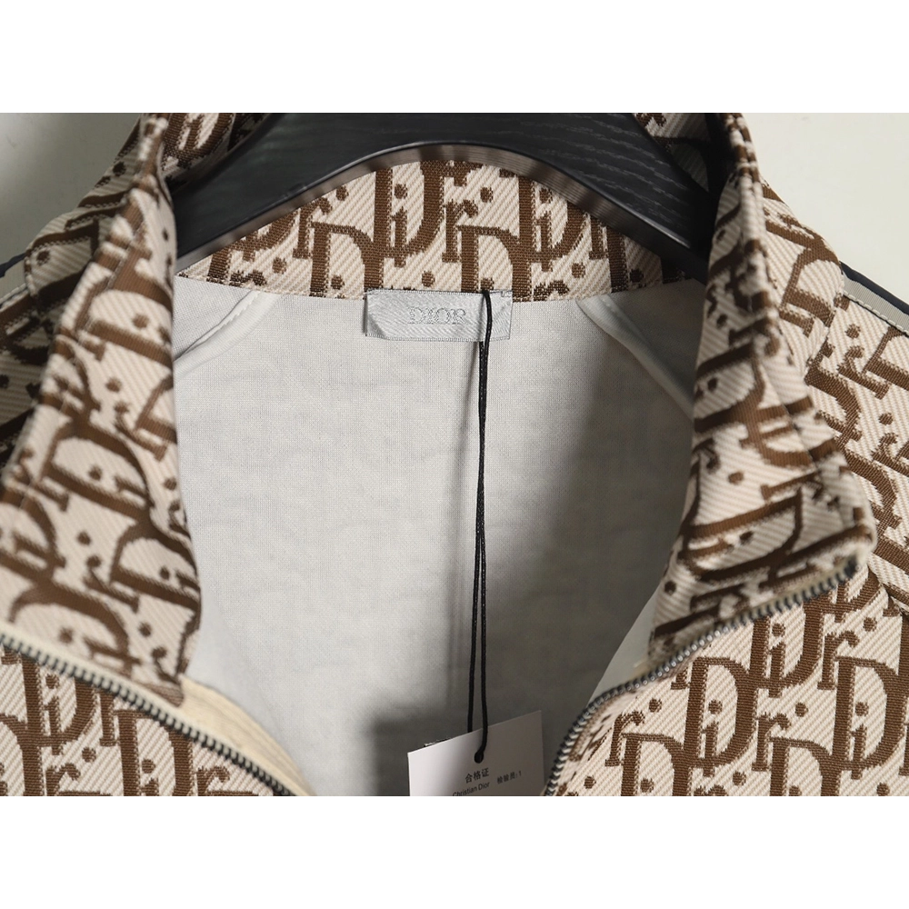Dior allover jacquard side webbing jacket set (beige),Cheap Replica Reps Dior