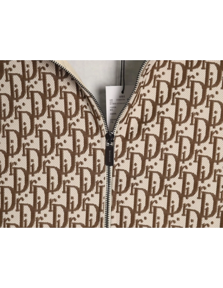 Dior allover jacquard side webbing jacket set (beige),Cheap Replica Reps Dior