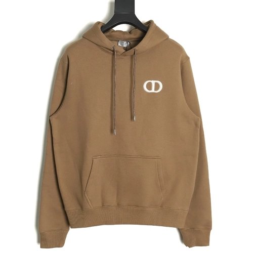 Dior CD monogram embroidered fleece hoodie TSK1,Cheap Replica Reps Dior