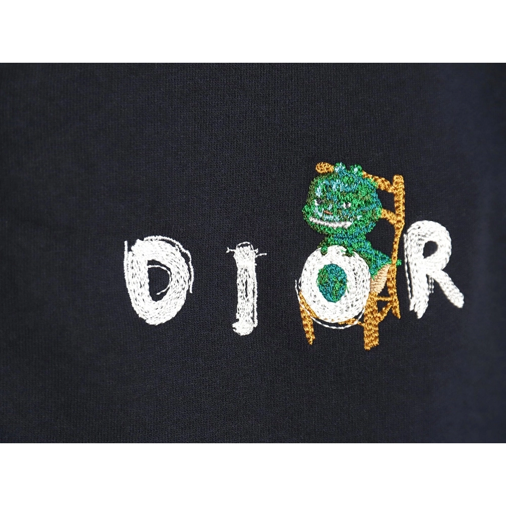 Dior Little Dinosaur Ripped Hooded ZipUp Sweatshirt,Cheap Replica Reps Dior