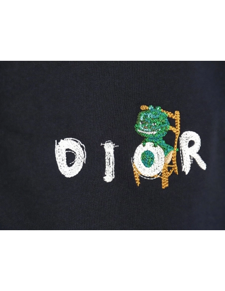 Dior Little Dinosaur Ripped Hooded ZipUp Sweatshirt,Cheap Replica Reps Dior