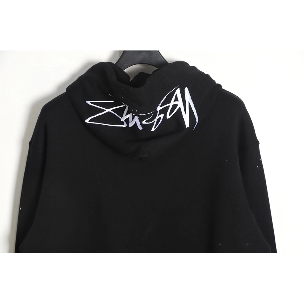 Stussy Logo Embroidered Hoodie TSK1,Cheap Replica Reps Stussy