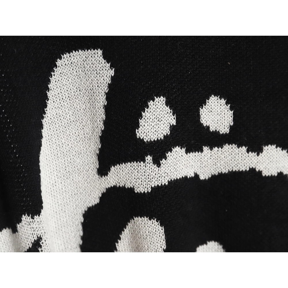 Stussy all over large logo letters knitted round neck sweater TSK1,Cheap Replica Reps Stussy