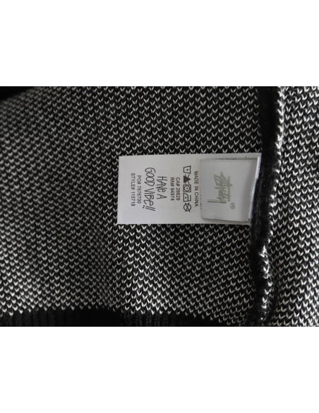 Stussy all over large logo letters knitted round neck sweater TSK1,Cheap Replica Reps Stussy