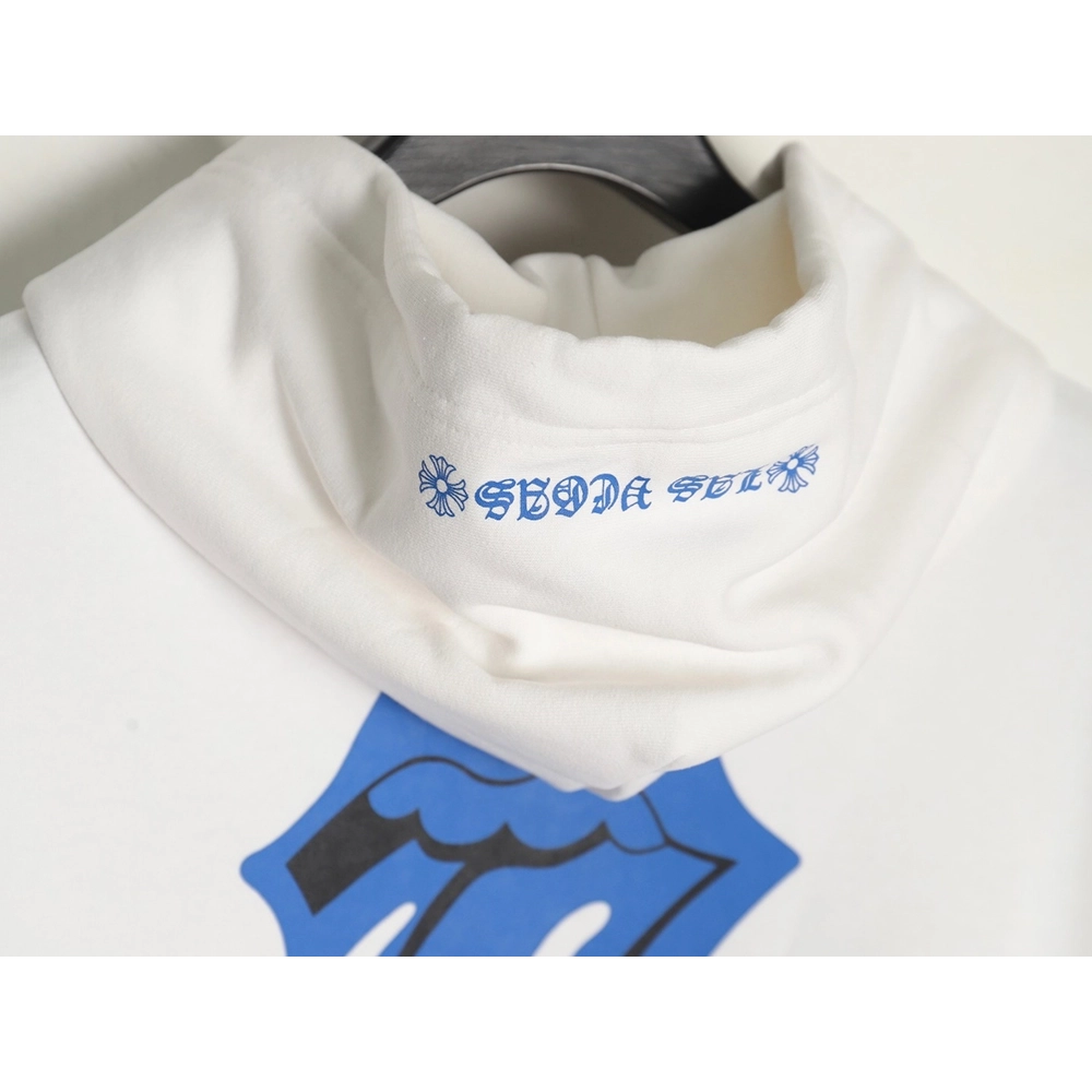 Chrome Hearts RollingStone Autumn and Winter Joint Big Tongue Hooded Sweatshirt,Cheap Replica Reps Chrome Hearts