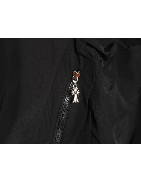 Chrome Hearts diagonal zip horseshoe print trench coat,Cheap Replica Reps Chrome Hearts