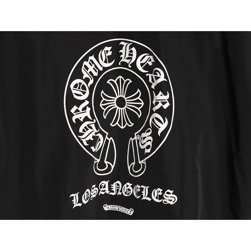 Chrome Hearts diagonal zip horseshoe print trench coat,Cheap Replica Reps Chrome Hearts