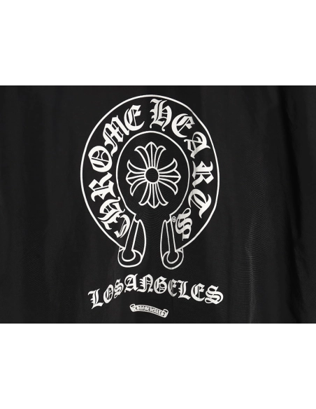 Chrome Hearts diagonal zip horseshoe print trench coat,Cheap Replica Reps Chrome Hearts