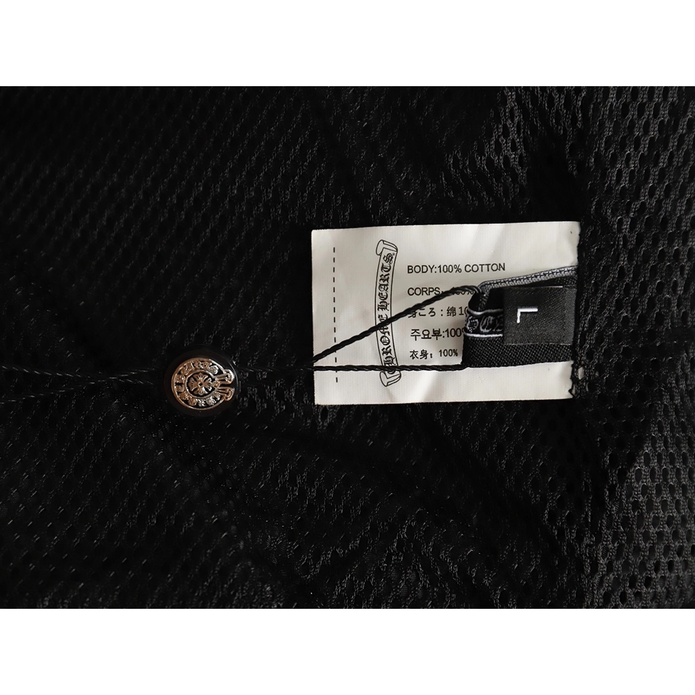 Chrome Hearts diagonal zip horseshoe print trench coat,Cheap Replica Reps Chrome Hearts