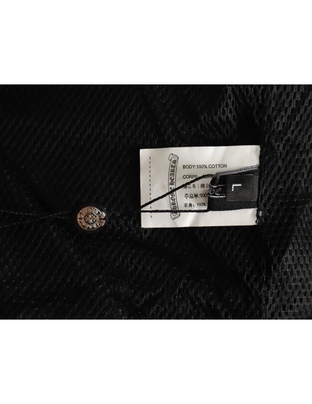 Chrome Hearts diagonal zip horseshoe print trench coat,Cheap Replica Reps Chrome Hearts