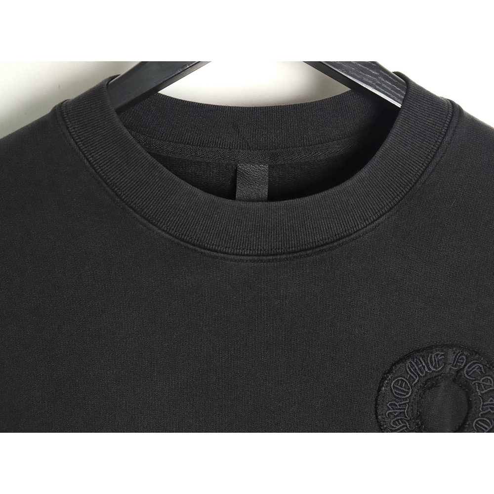 Chrome Hearts distressed burnout patch sweatshirt TSK1,Cheap Replica Reps Chrome Hearts