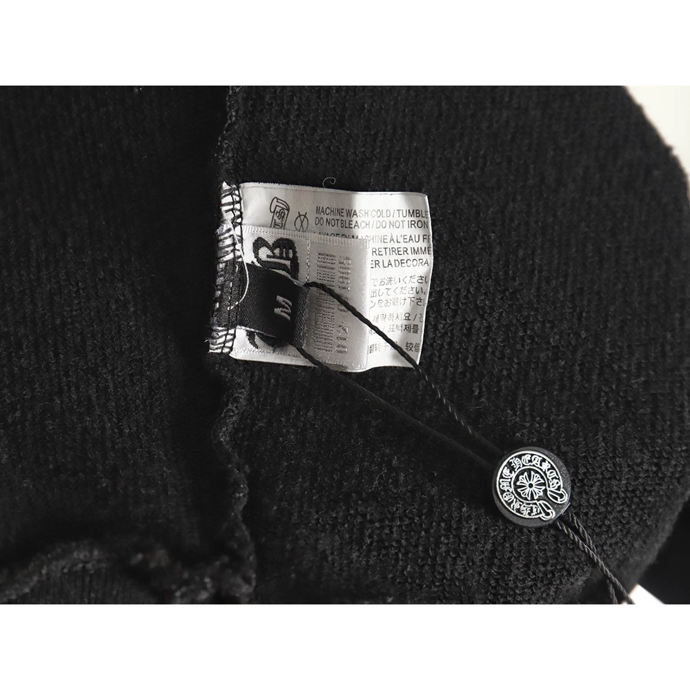 Chrome Hearts distressed burnout patch sweatshirt TSK1,Cheap Replica Reps Chrome Hearts