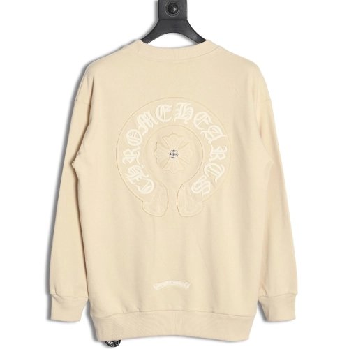 Chrome Hearts distressed burnout patch sweatshirt,Cheap Replica Reps Chrome Hearts