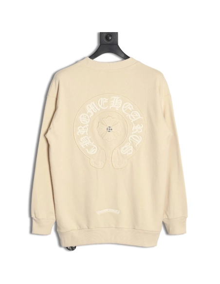 Chrome Hearts distressed burnout patch sweatshirt,Cheap Replica Reps Chrome Hearts