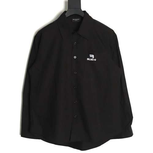Balenciaga pocket double hook embroidered shirt,Cheap Replica Reps Balenciaga