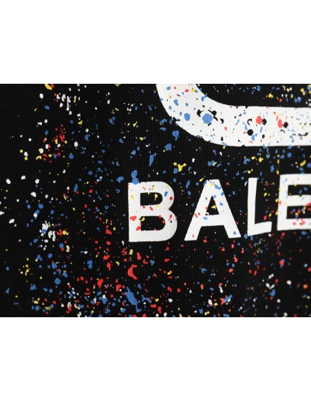 Balenciaga Ink splash lock print short sleeves TSK1,Cheap Replica Reps Balenciaga