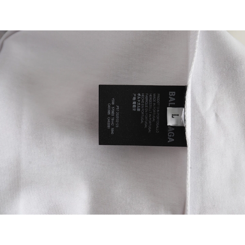 Balenciaga Ink splash lock print short sleeves,Cheap Replica Reps Balenciaga