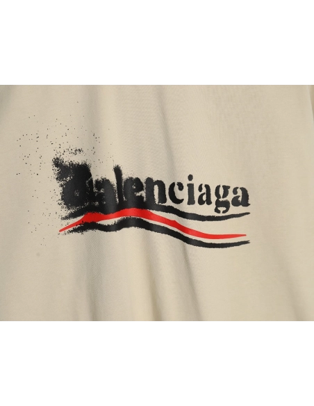 Balenciaga Blurred Coke Print Washed Ripped Long Sleeves,Cheap Replica Reps Balenciaga