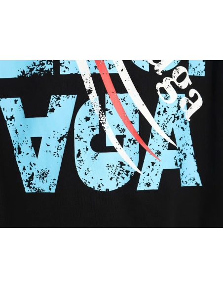 Balenciaga mottled old letter logo short sleeve TSK1,Cheap Replica Reps Balenciaga