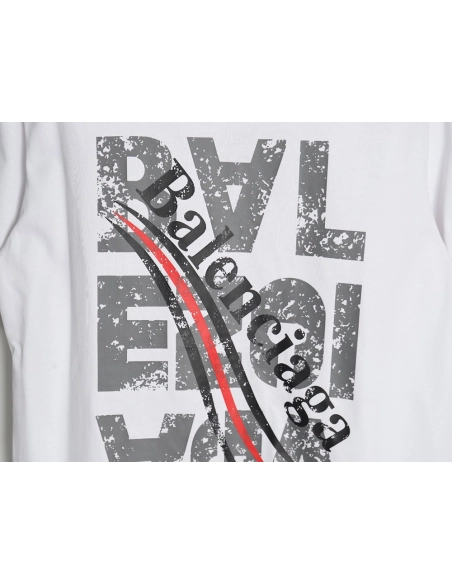 Balenciaga mottled old letter logo short sleeve,Cheap Replica Reps Balenciaga