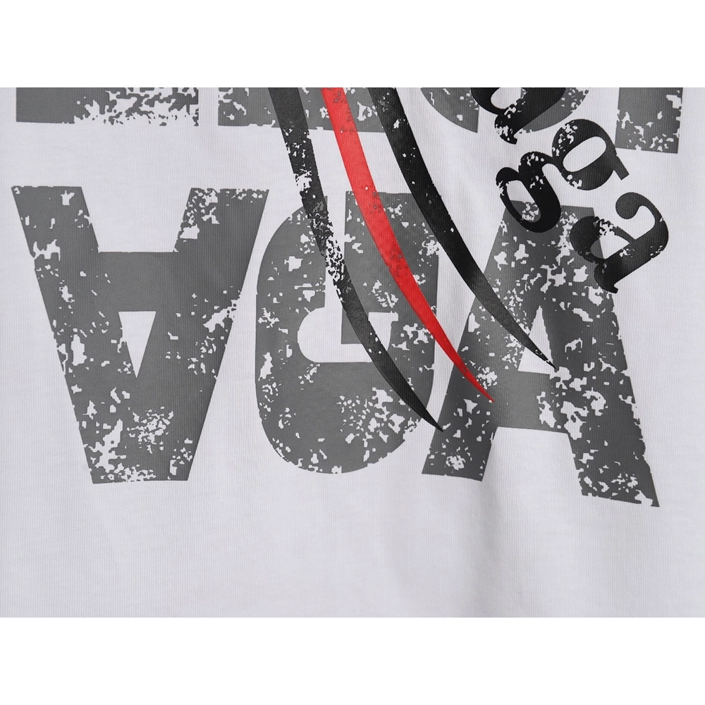 Balenciaga mottled old letter logo short sleeve,Cheap Replica Reps Balenciaga