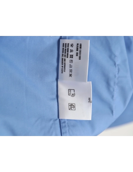 Miu Miu Pocket Lettering Embroidered Poplin Shirt TSK1,Cheap Replica Reps Miu Miu