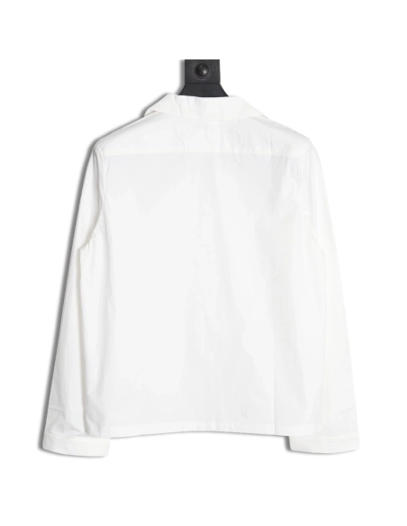 Miu Miu Pocket Lettering Embroidered Poplin Shirt,Cheap Replica Reps Miu Miu