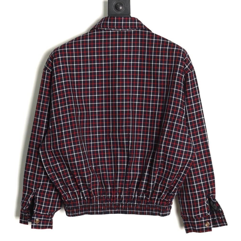 Miu Miu red checked jacket,Cheap Replica Reps Miu Miu