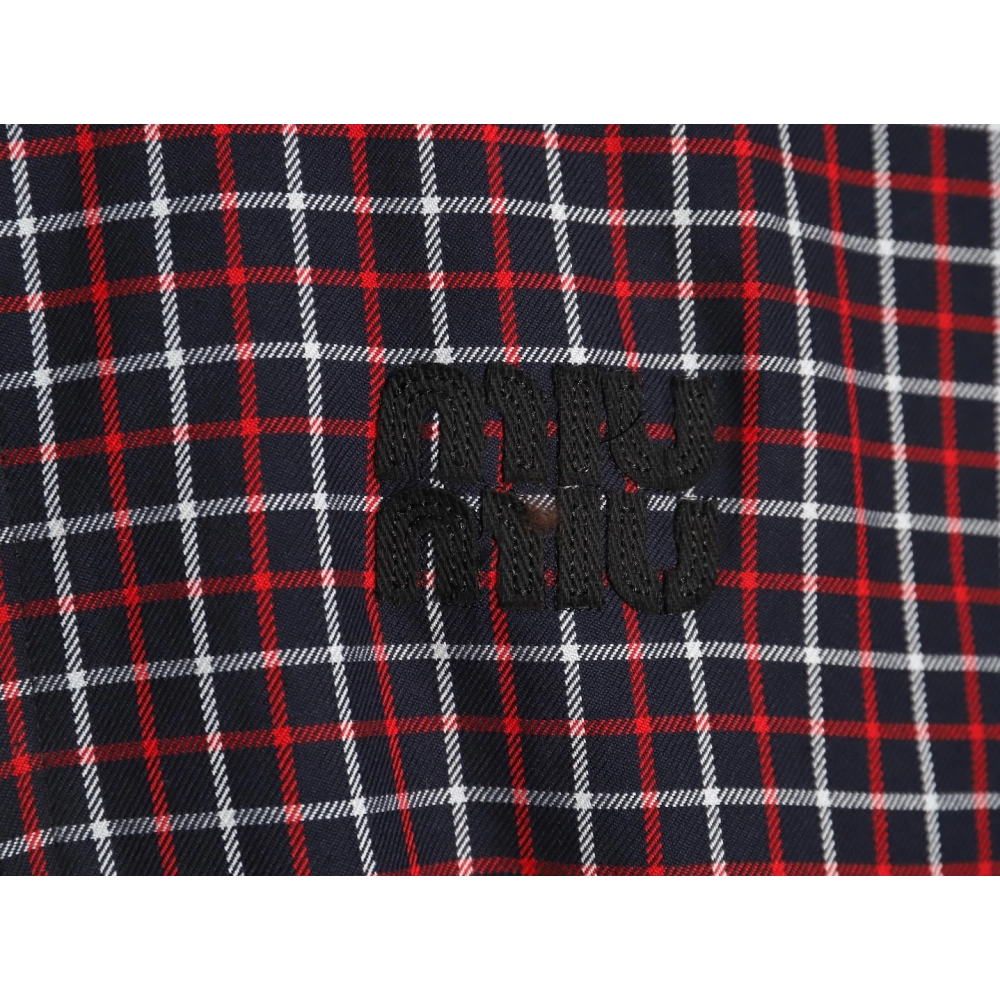 Miu Miu red checked jacket,Cheap Replica Reps Miu Miu