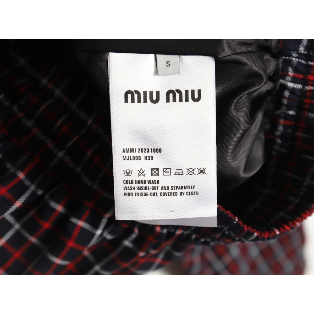 Miu Miu red checked jacket,Cheap Replica Reps Miu Miu