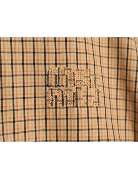 Miu Miu yellow checked jacket,Cheap Replica Reps Miu Miu