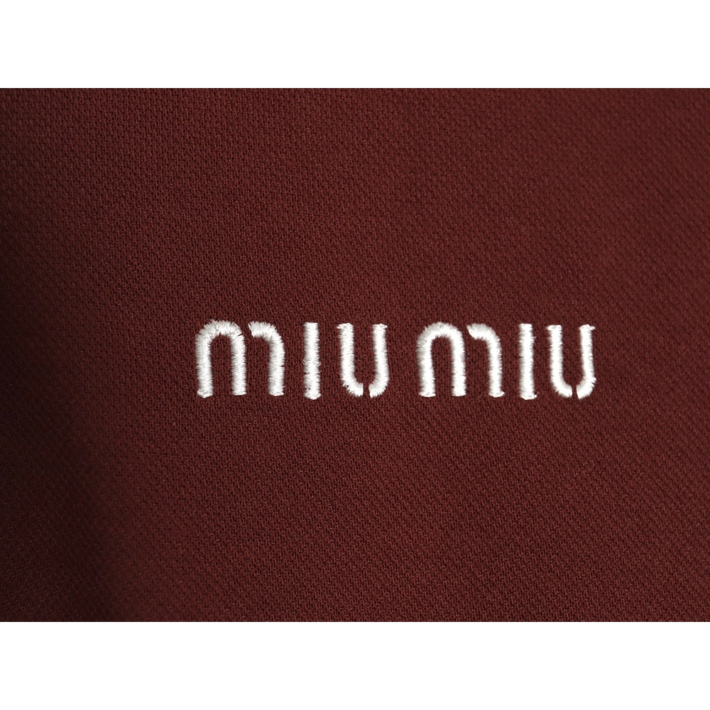 Miu Miu Logo Lapel Polo Shirt,Cheap Replica Reps Miu Miu