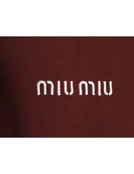 Miu Miu Logo Lapel Polo Shirt,Cheap Replica Reps Miu Miu