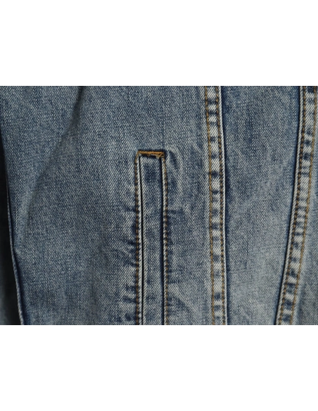 Celine patchwork hooded denim jacket,Cheap Replica Reps Celine