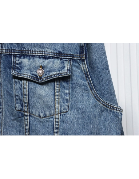 Celine patchwork hooded denim jacket,Cheap Replica Reps Celine