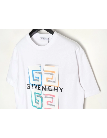 Givenchy colorful graffiti 3D 4G print short sleeves,Cheap Replica Reps Givenchy