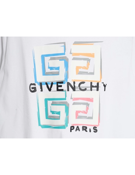 Givenchy colorful graffiti 3D 4G print short sleeves,Cheap Replica Reps Givenchy