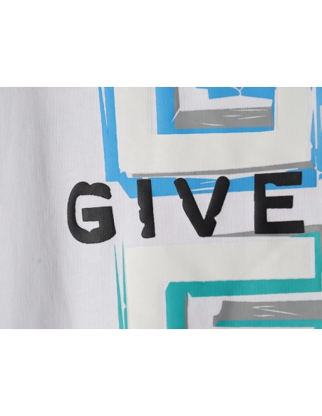 Givenchy colorful graffiti 3D 4G print short sleeves,Cheap Replica Reps Givenchy